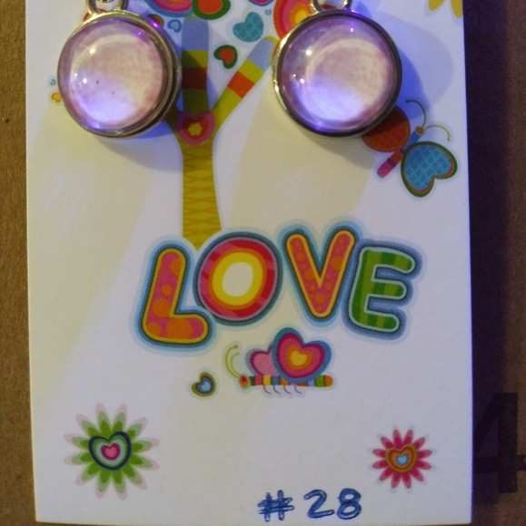 Handmade cabochon earrings - Picture 2 of 2